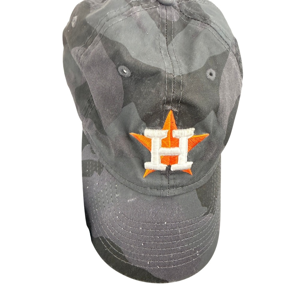 MLB Houston Astros‎ Camouflage Baseball Cap Grey Black Orange Adjustable Hat